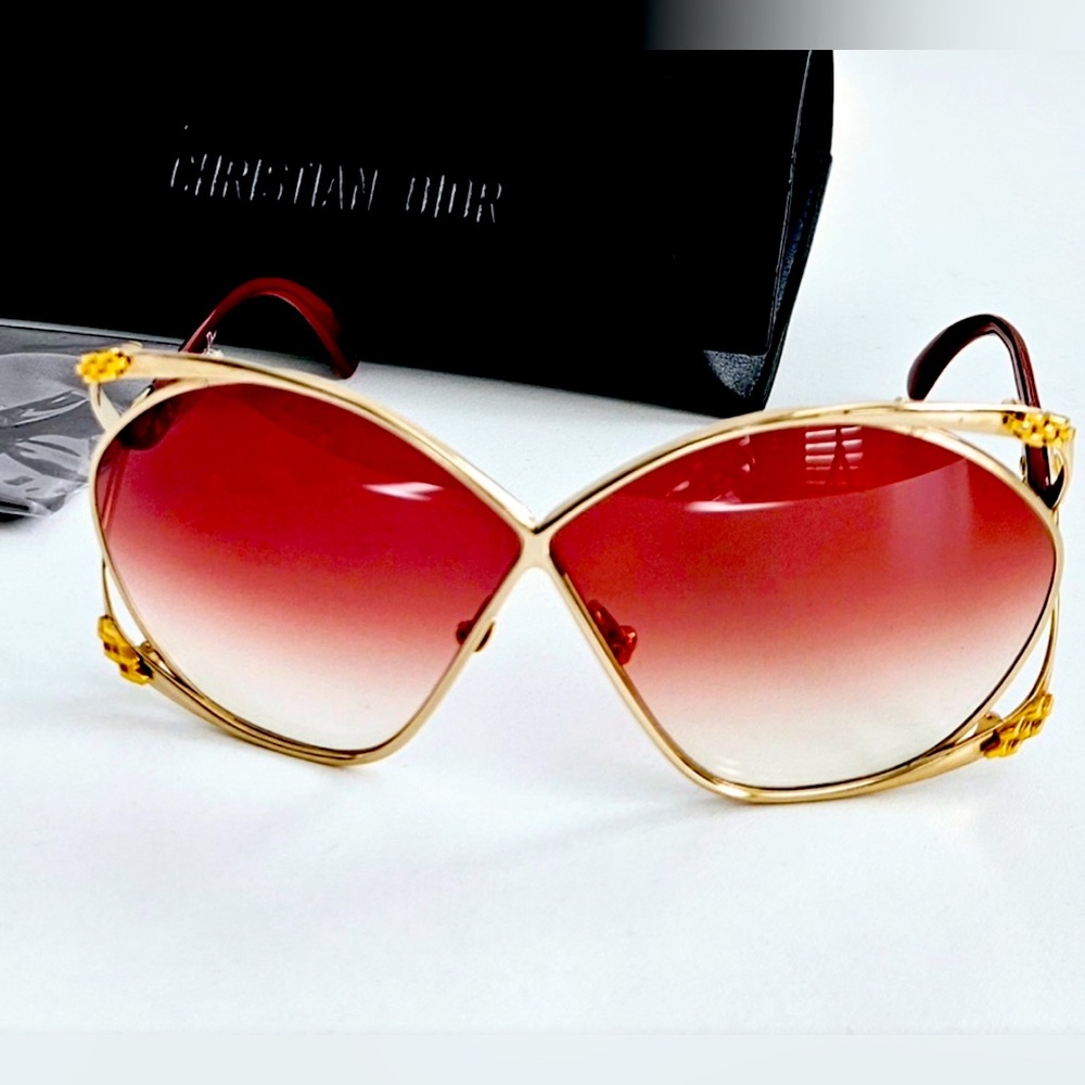 Christian Dior Bordeaux Oversized Gradient Sunglasses